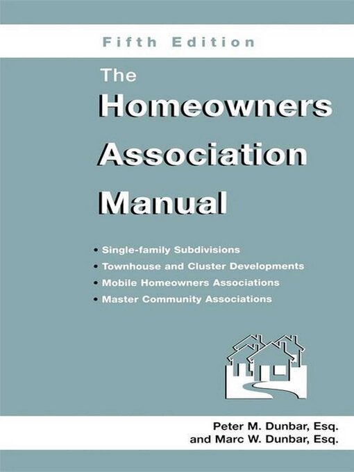 Title details for Homeowners Association Manual by Marc W Dunbar - Available